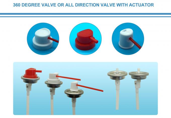 360° Rotation Aerosol Spray Valve in use