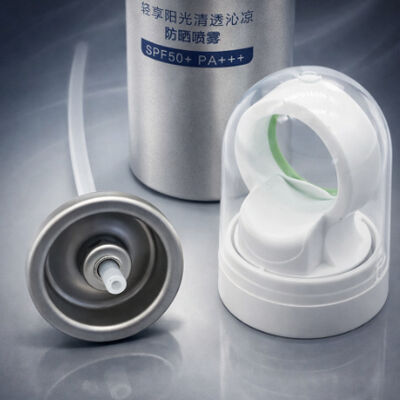 Купить Широкодисперсный аэрозольный клапан солнцезащитного крема с защитной крышкой Производство в сети