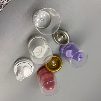 Профессиональный перевернутый алюминиевый аэрозольный клапан для дозирования мусса для волос на 360°, устойчивый к коррозии и готовый к упаковке в виде мешка на клапане.